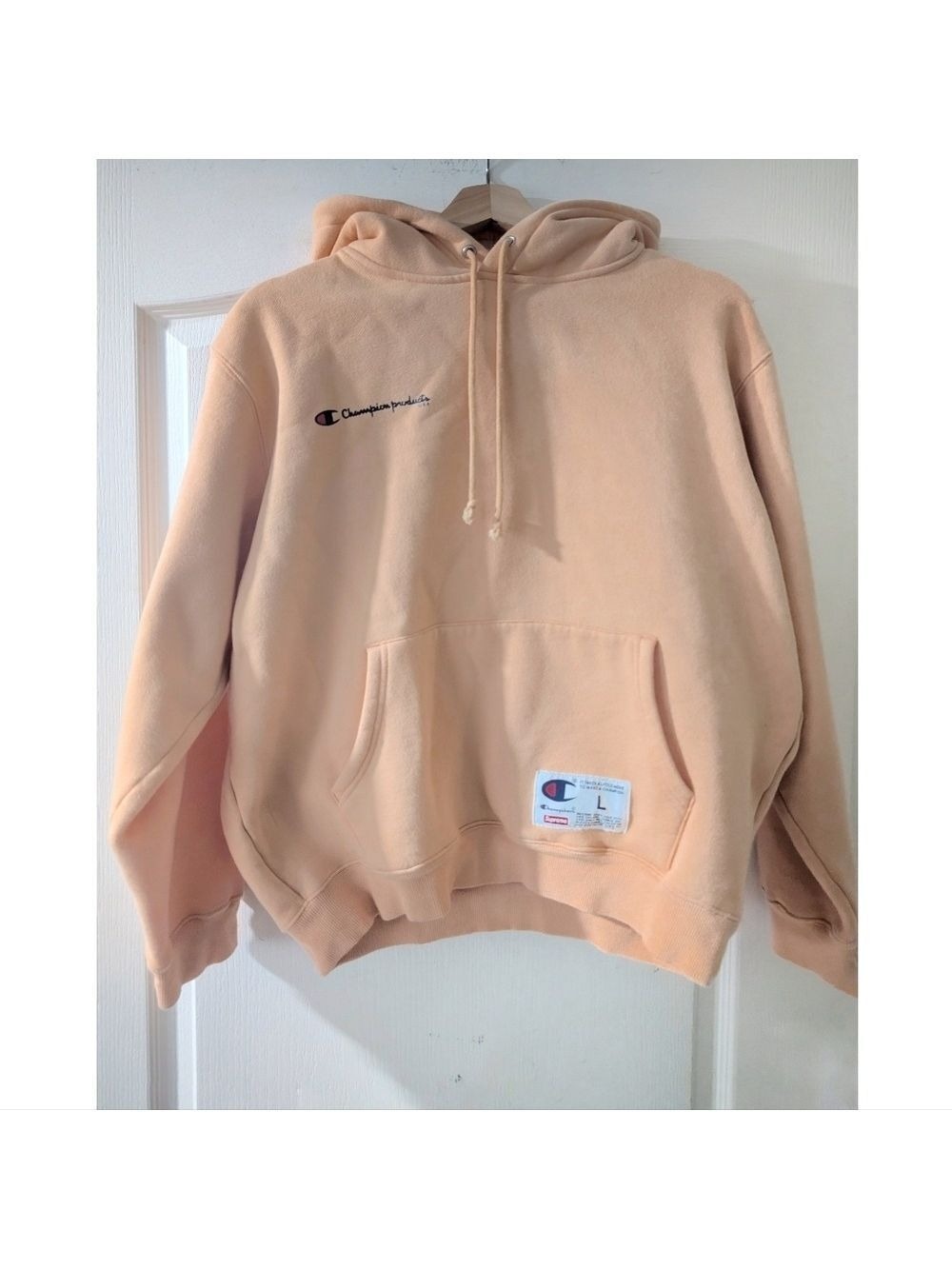 Supreme x Champion | Hooded Sweatshirt In Peach